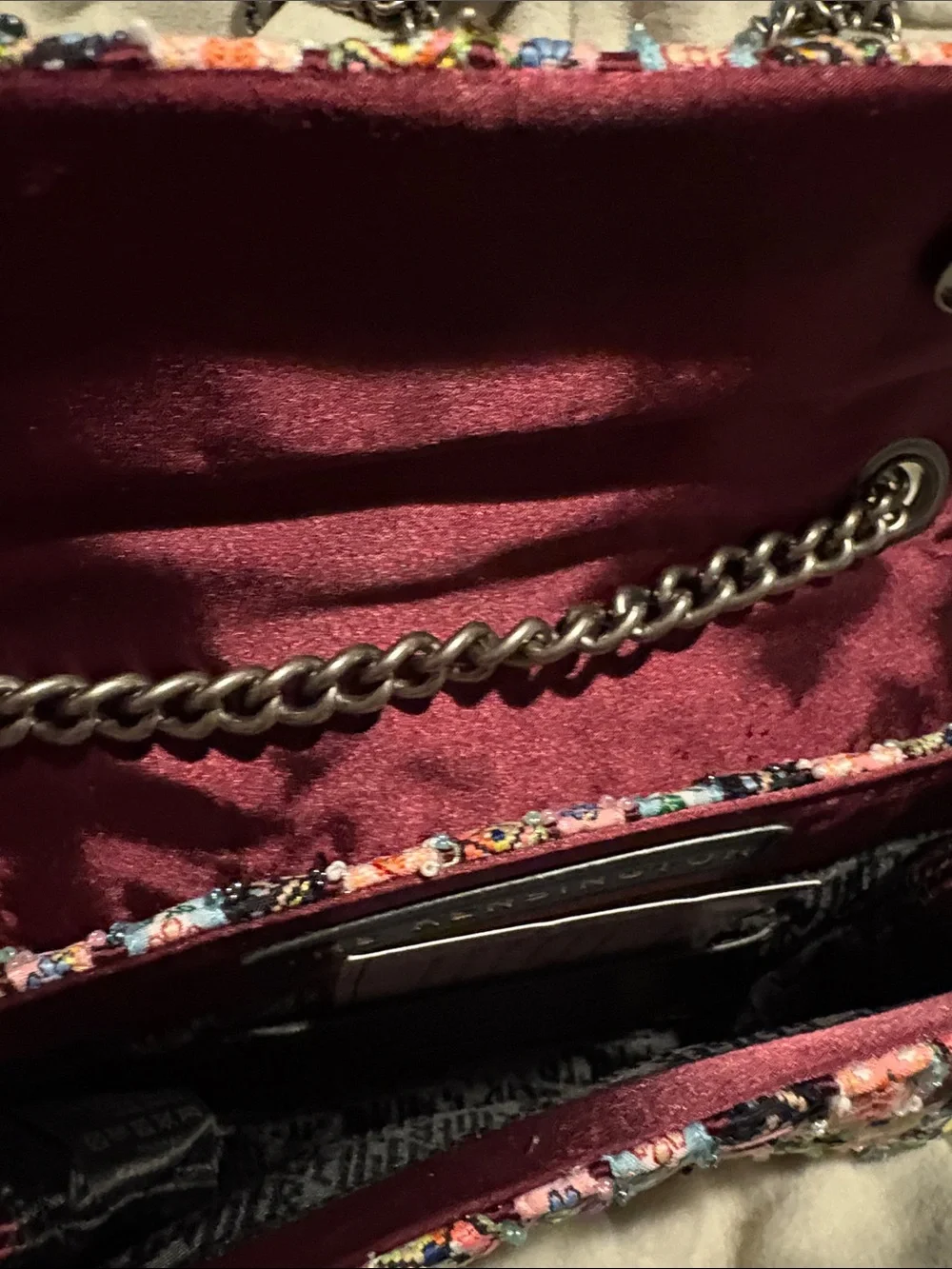 Kurt Geiger Multicolor Woven Floral Shoulder Bag